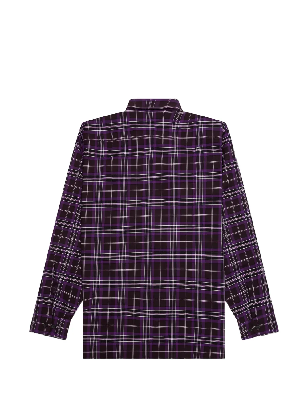 Givenchy check-print logo-embroidered shirt Paars
