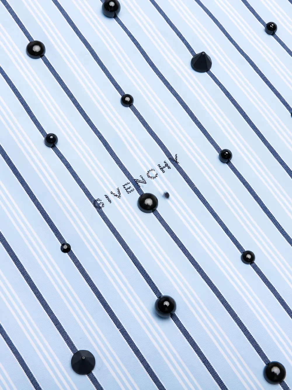 Givenchy stud-embellished striped shirt Blauw