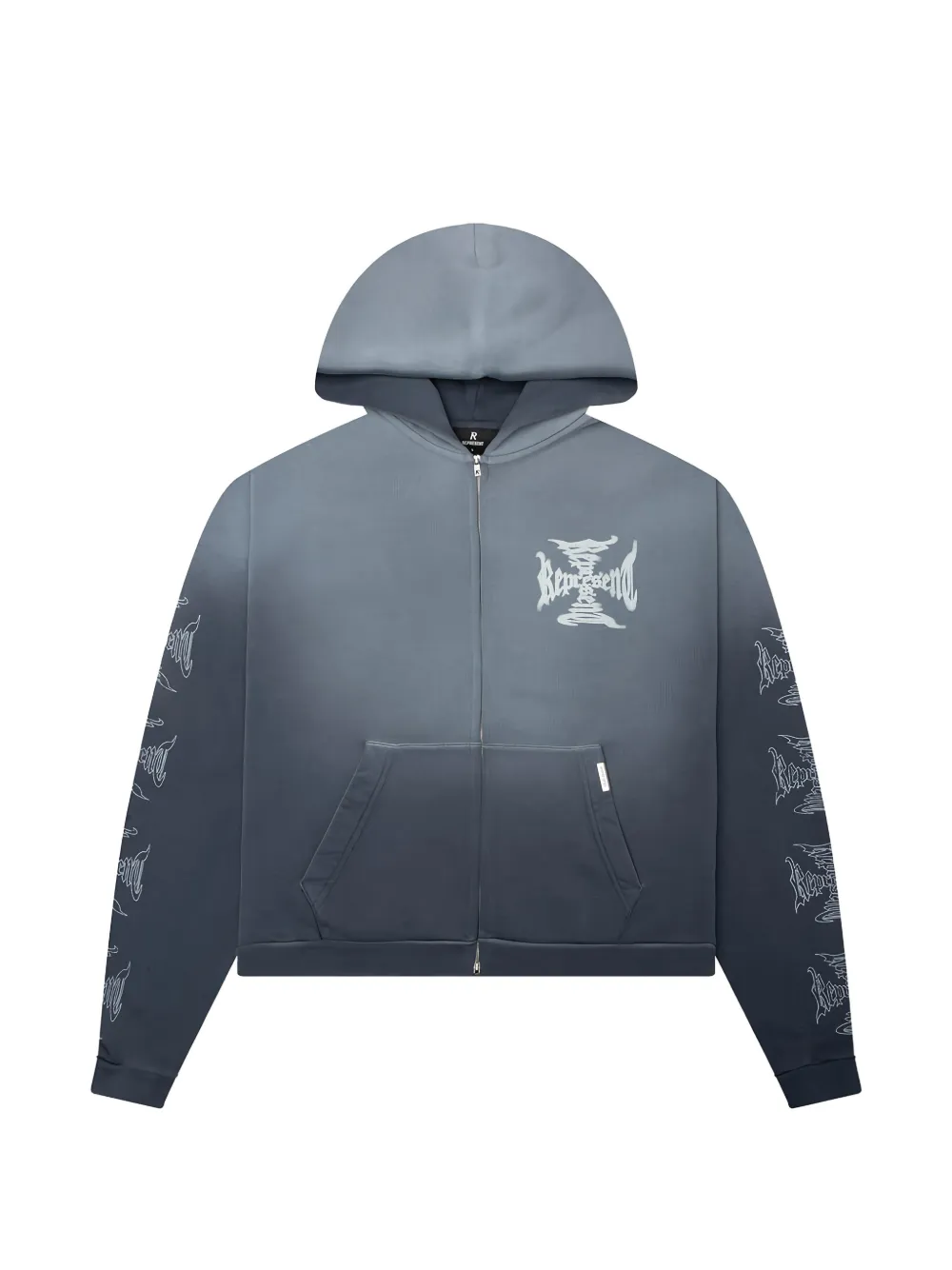 Represent MH Shrunken zip hoodie - Grau