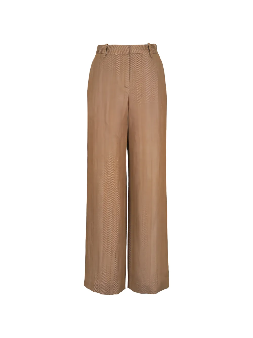 TWP Henry herringbone wide-leg trousers Bruin