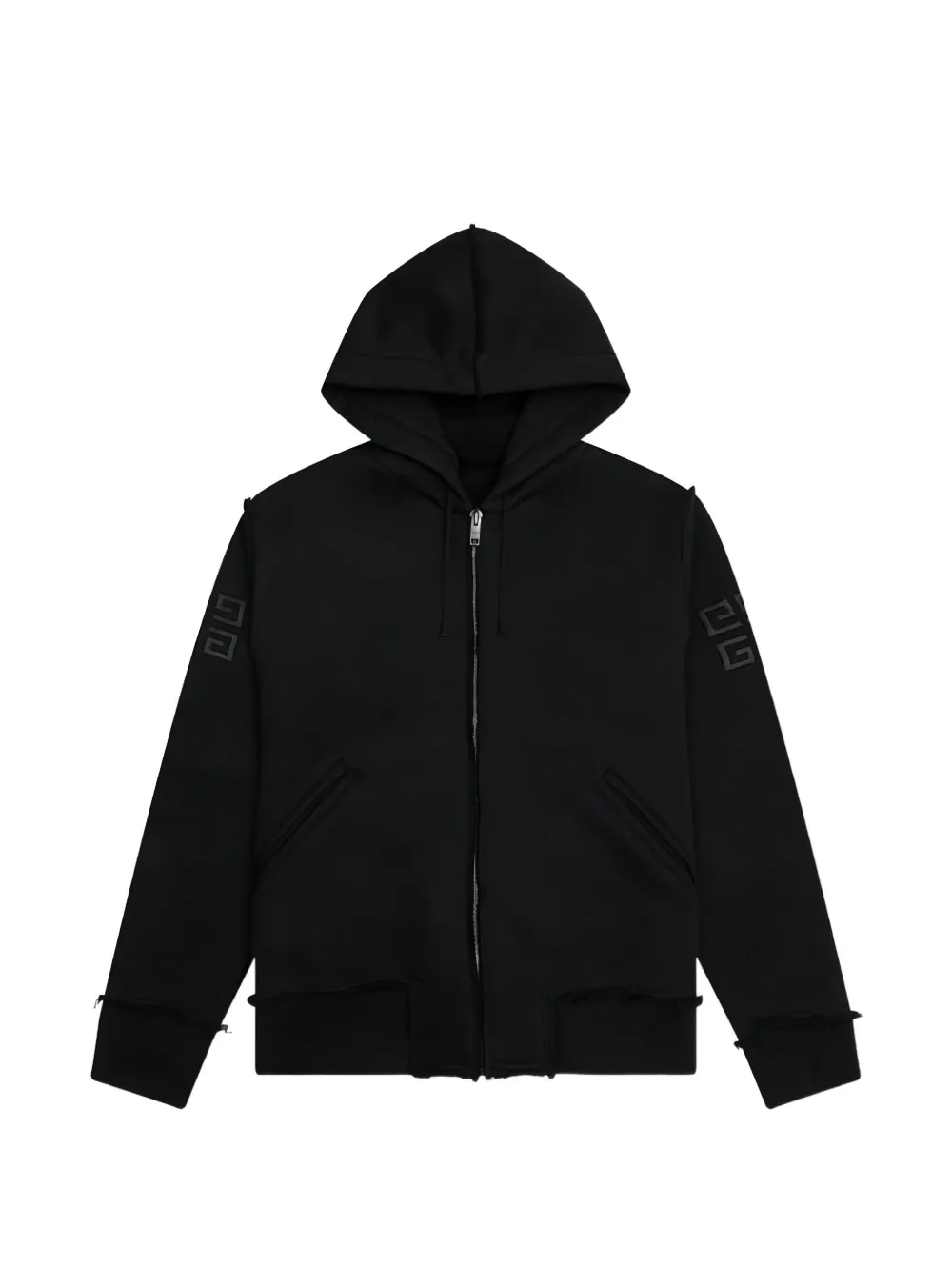 Givenchy stud-embellished 4G-motif hoodie Zwart