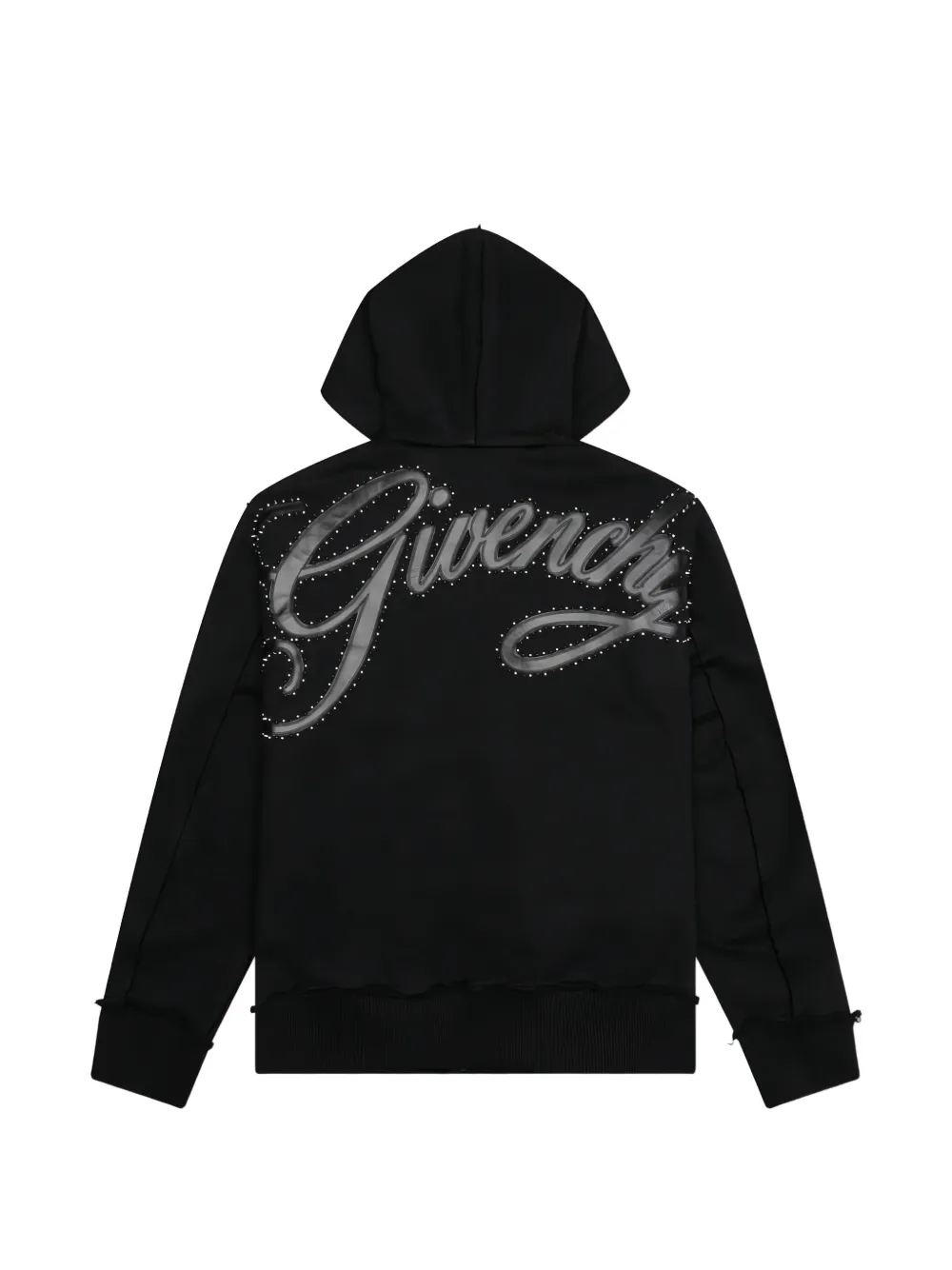 Givenchy stud-embellished 4G-motif hoodie Zwart