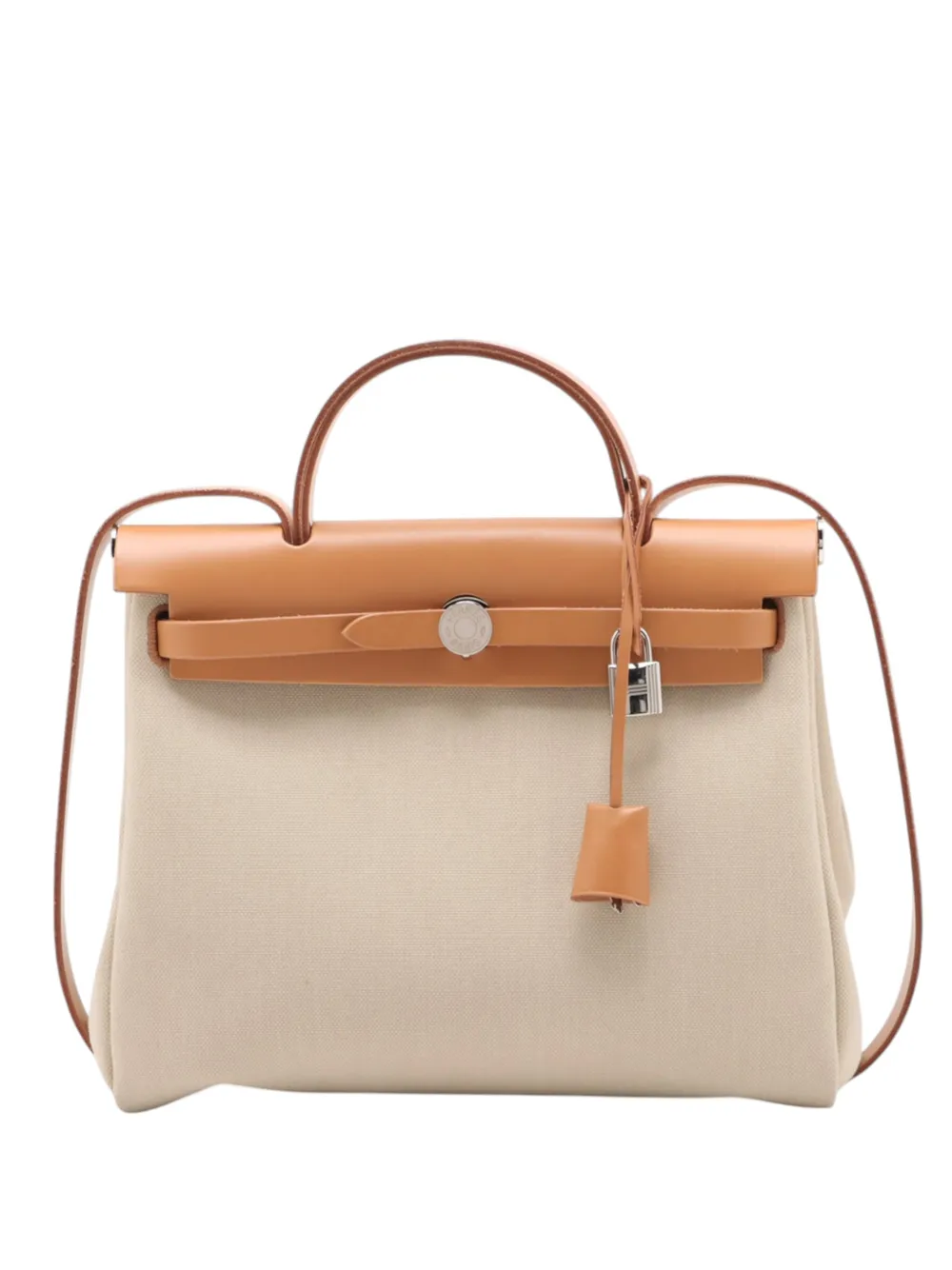 Hermès Pre-Owned 2022 Toile Herbag Zip 31 satchel - Nude