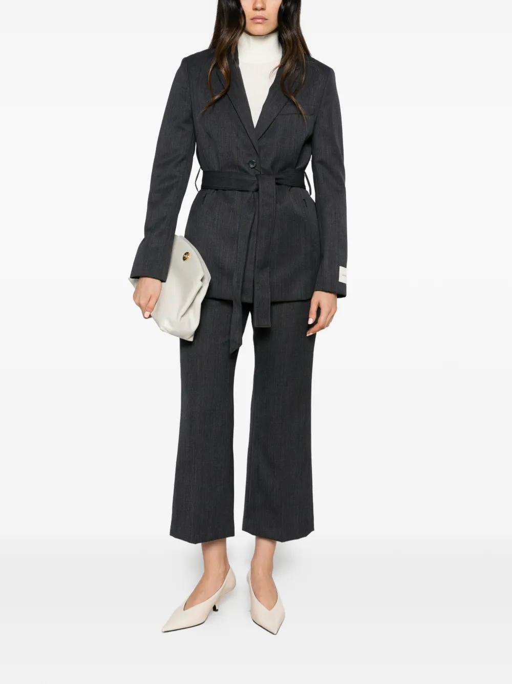 Calvin Klein ribbed-knit roll-neck sweater Wit