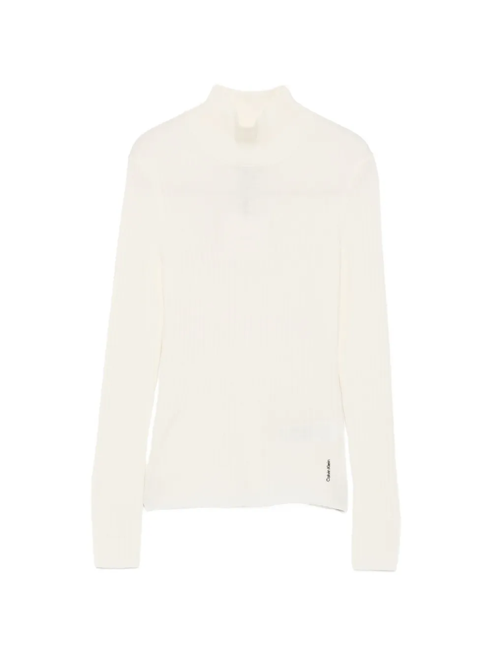 Calvin Klein ribbed-knit roll-neck sweater Wit