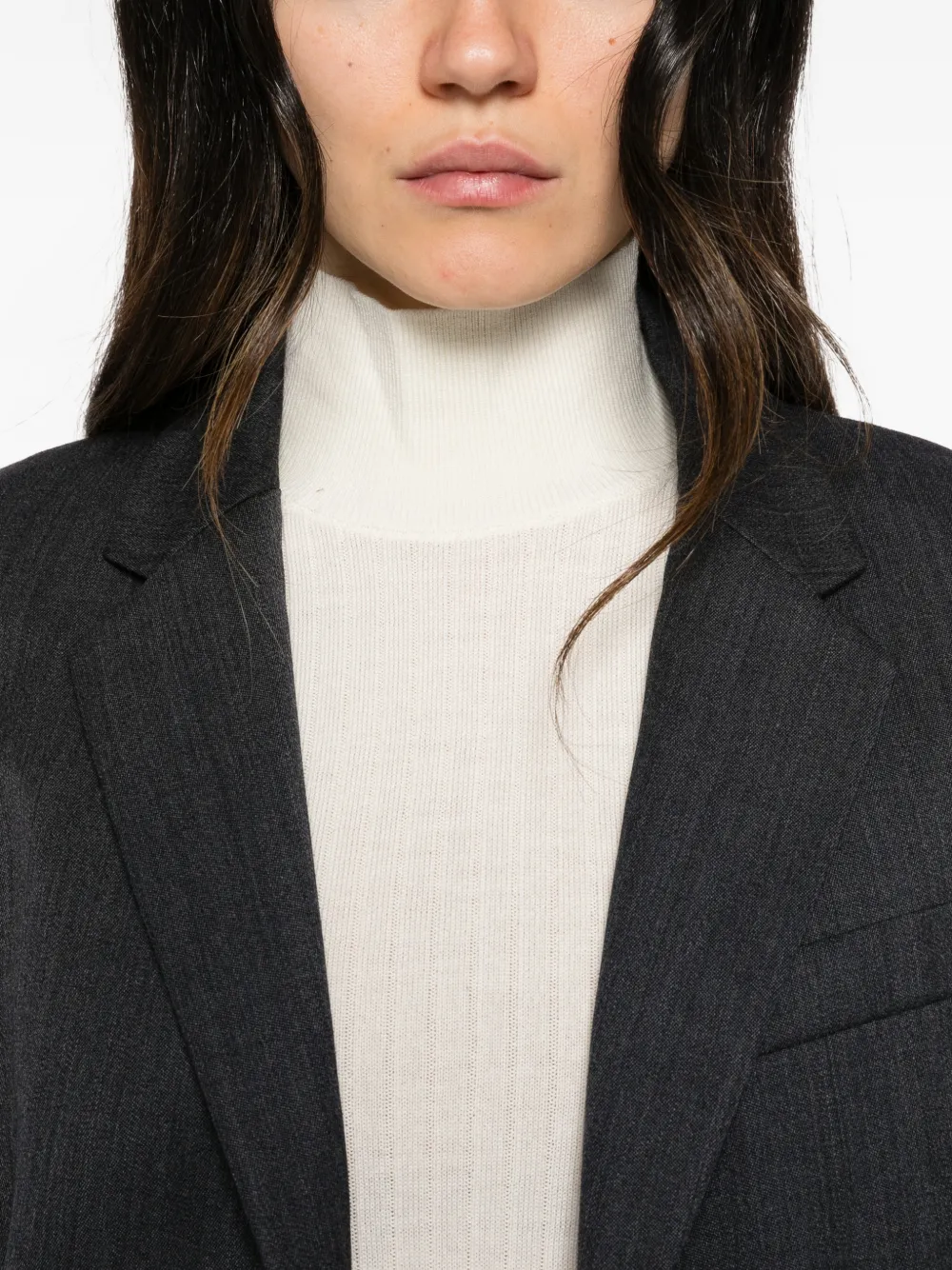 Calvin Klein ribbed-knit roll-neck sweater Wit