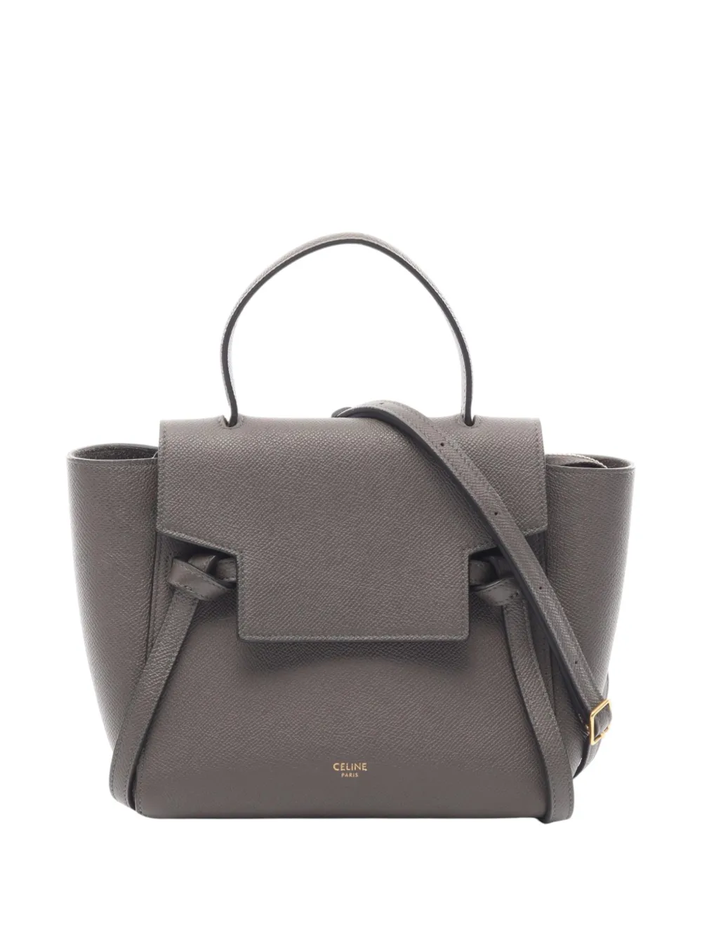 Celine Pre-Owned 2010-2026 Nano Grained Calfskin Belt Bag satchel in Grey