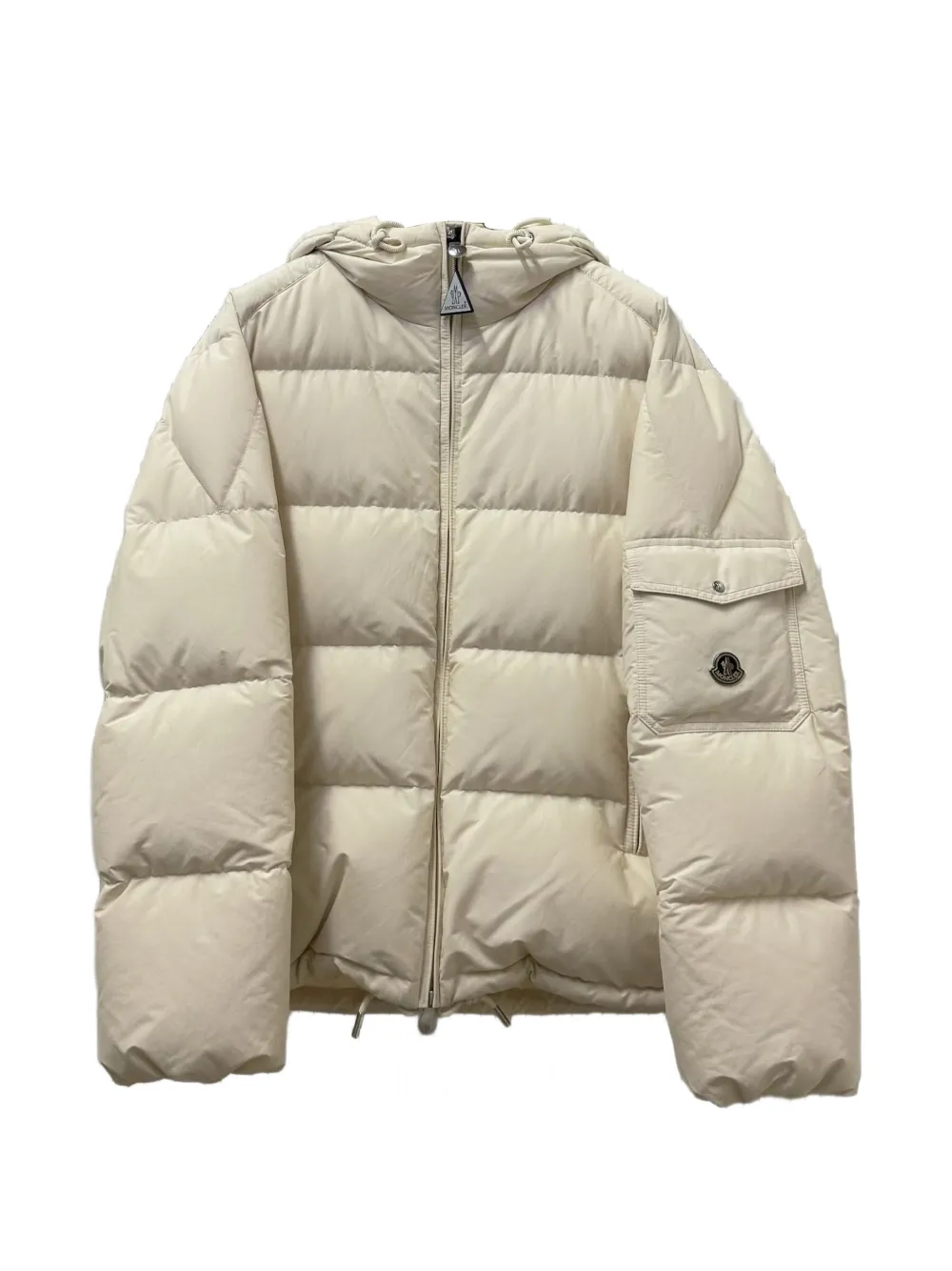 Moncler Himalaya hooded short down jacket Beige