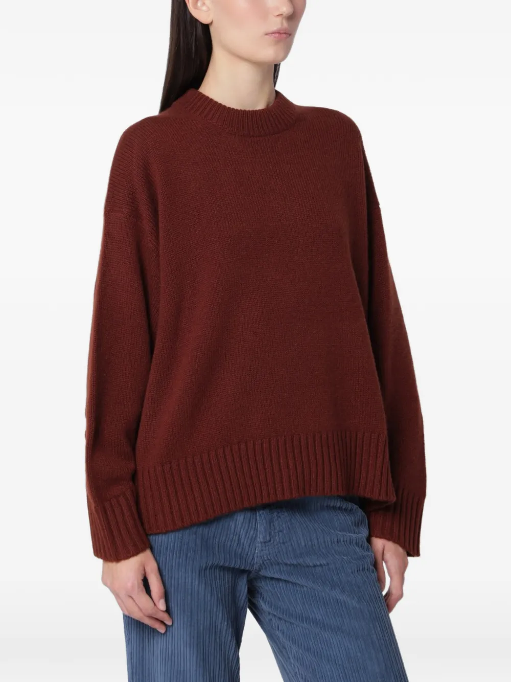 Alexandra Golovanoff Cosima ribbed-trim sweater - Braun