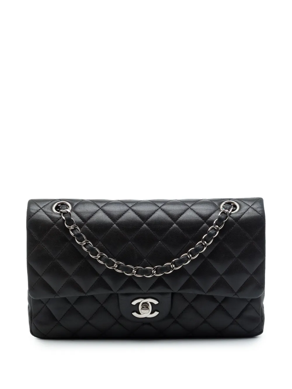 CHANEL Pre-Owned 2011 Medium Classic Lambskin Double Flap shoulder bag - Black