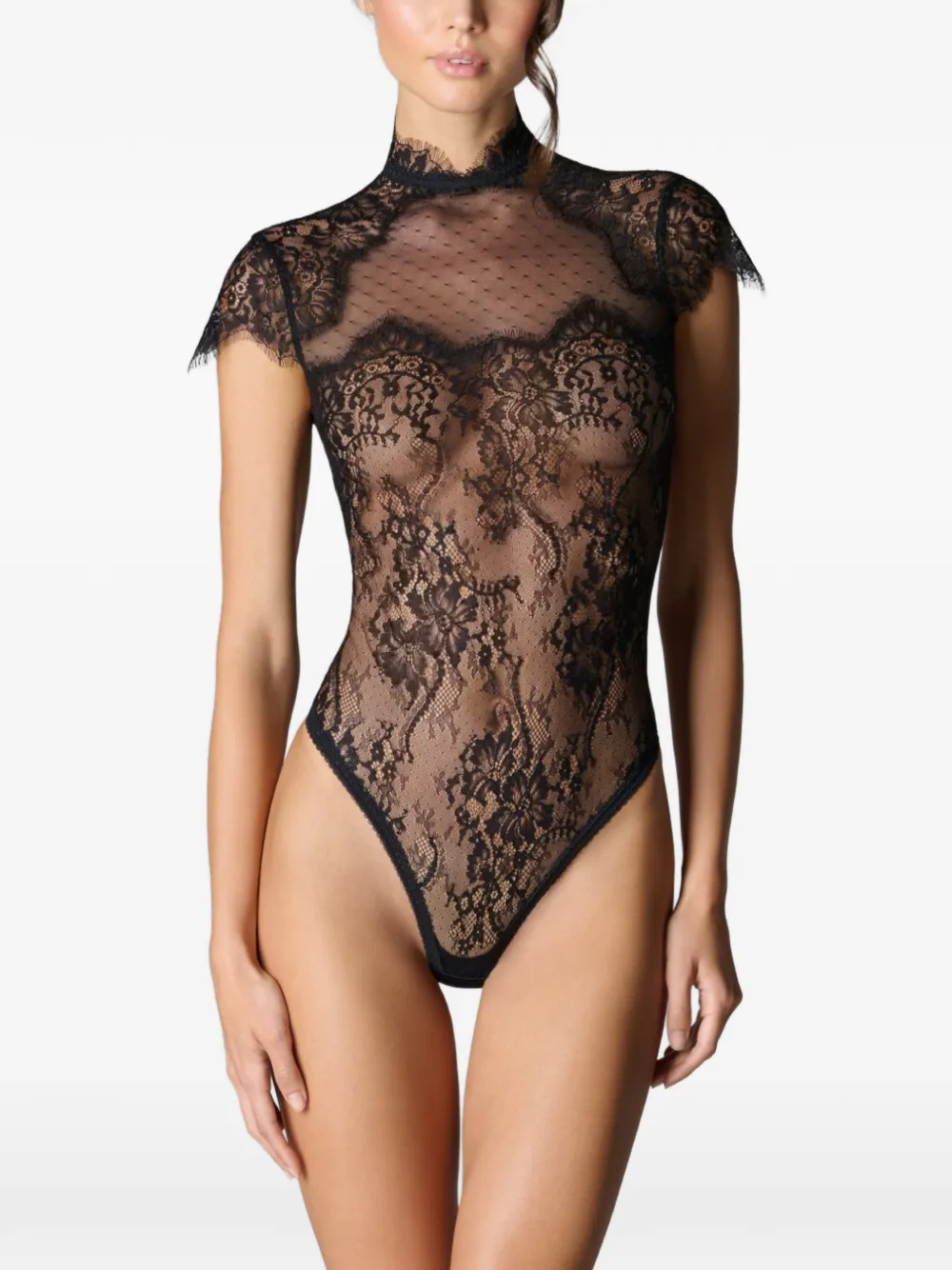 SCANDALE backless bodysuit Zwart