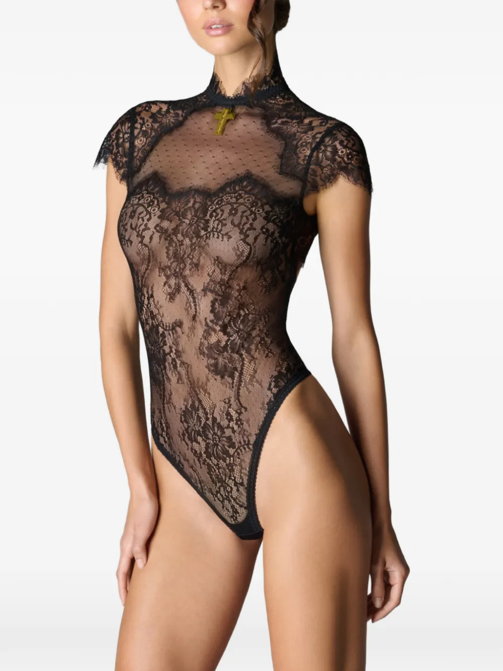SCANDALE backless bodysuit Zwart