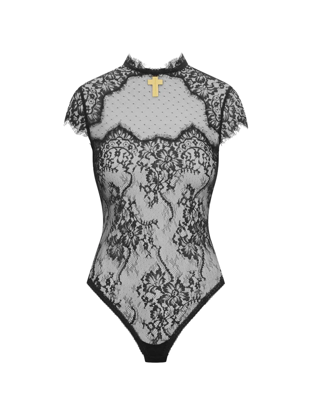 SCANDALE backless bodysuit - Schwarz