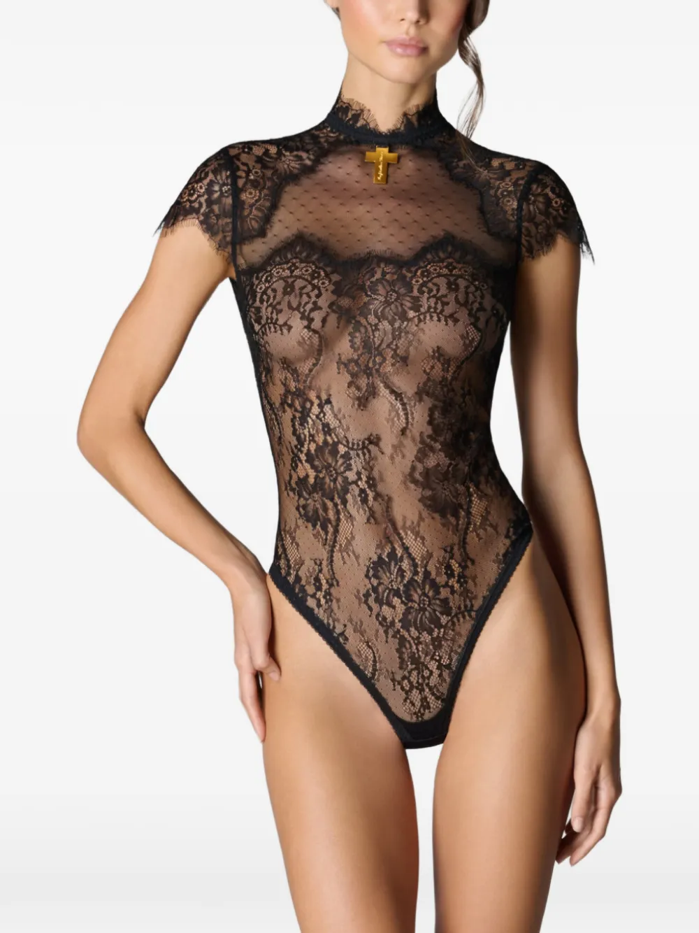 SCANDALE backless bodysuit Zwart