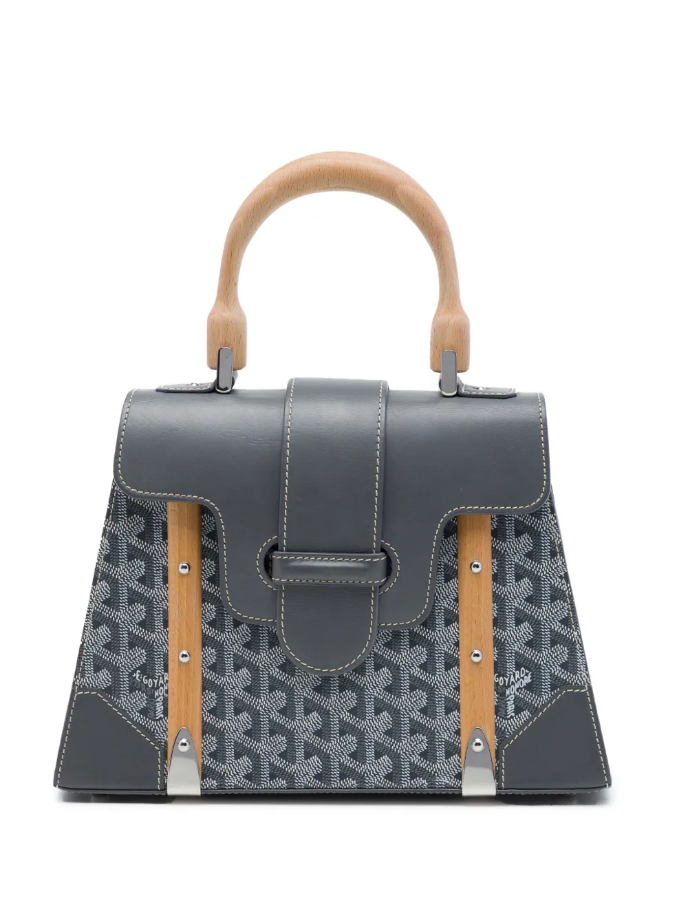 Goyard Pre-Owned 2016 Goyardine Saigon Structured PM satchel - Grau