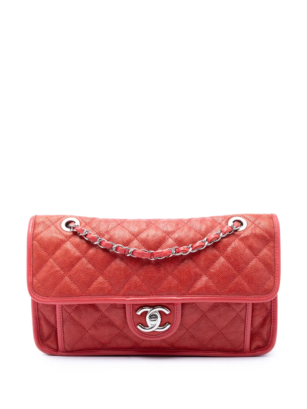CHANEL Pre-Owned 2011 Medium Quilted Caviar French Riviera Flap shoulder bag - Rot