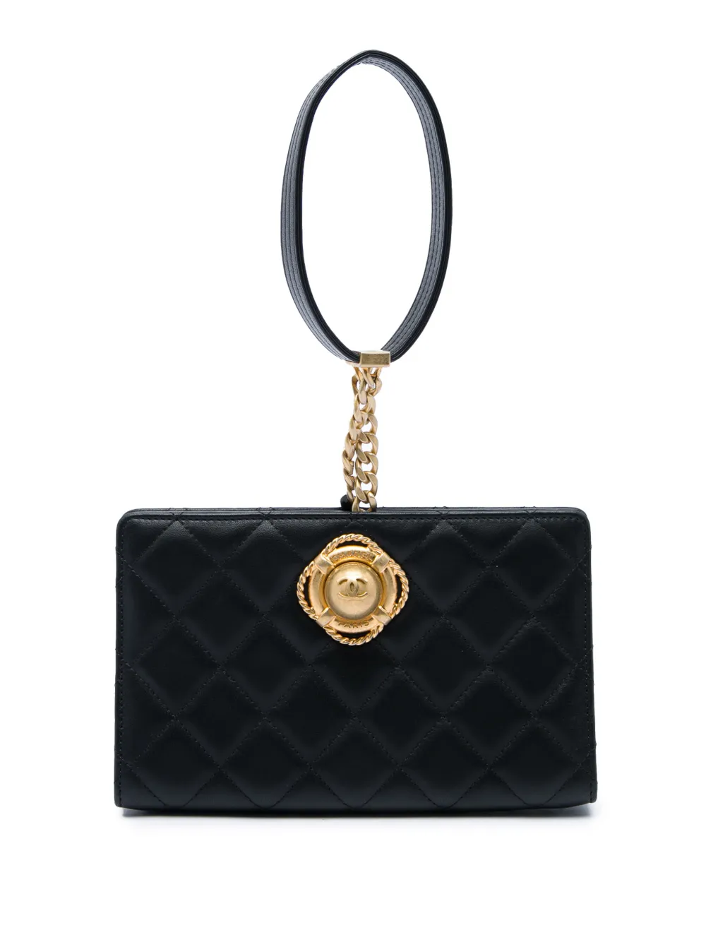 CHANEL Pre-Owned 2018-2019 Mini Lambskin Leather Evening By The Sea clutch bag - Schwarz