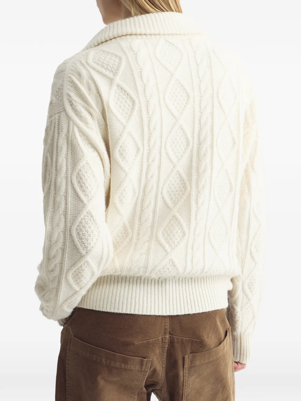 Nili Lotan Jori cable-knit sweater Beige