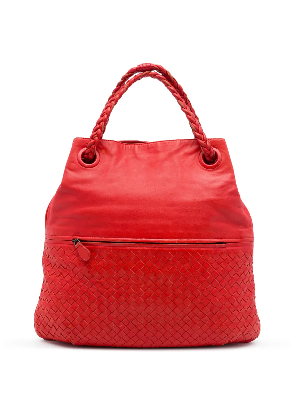 Bottega Veneta Pre-Owned 2012-2026 Nappa Intrecciato Julie tote bag - Rot