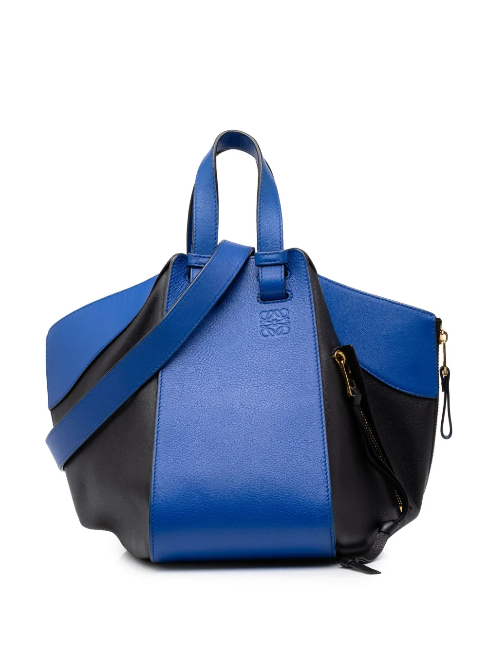 Loewe Pre-Owned 2007 Medium Bicolor Grained Calfskin Hammock satchel - Blau