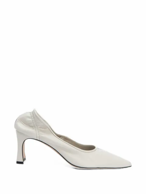 BY FAR Carre 89 leather pumps