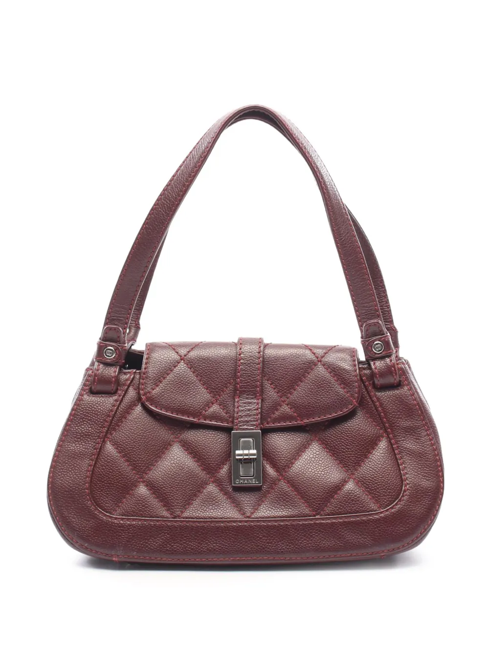 CHANEL Pre-Owned 2005-2006 Quilted Caviar Reissue 2.55 shoulder bag - Red