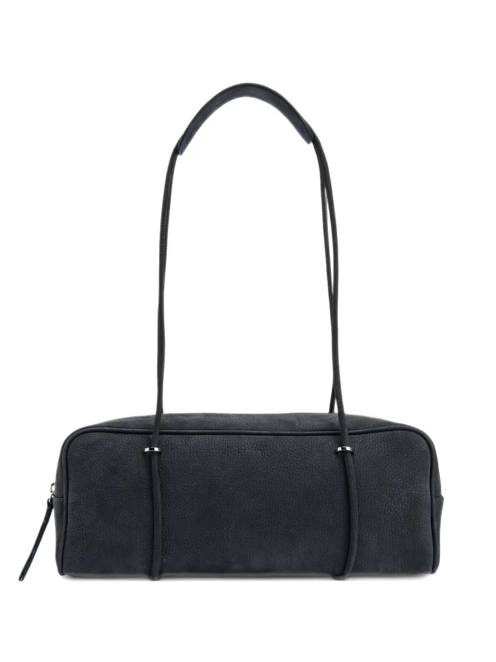 BY FAR Kimberly nubuck east-west bag Zwart