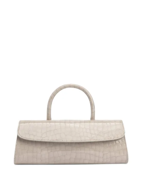 BY FAR Mini Longa crocodile-effect tote bag