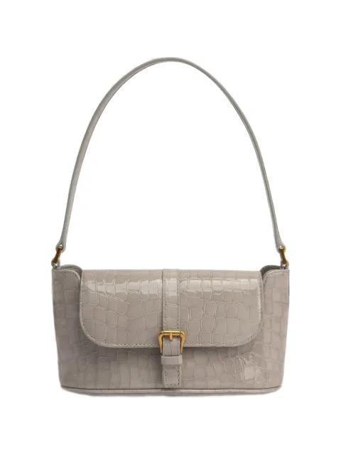 BY FAR Miranda crocodile-embossed satchel bag
