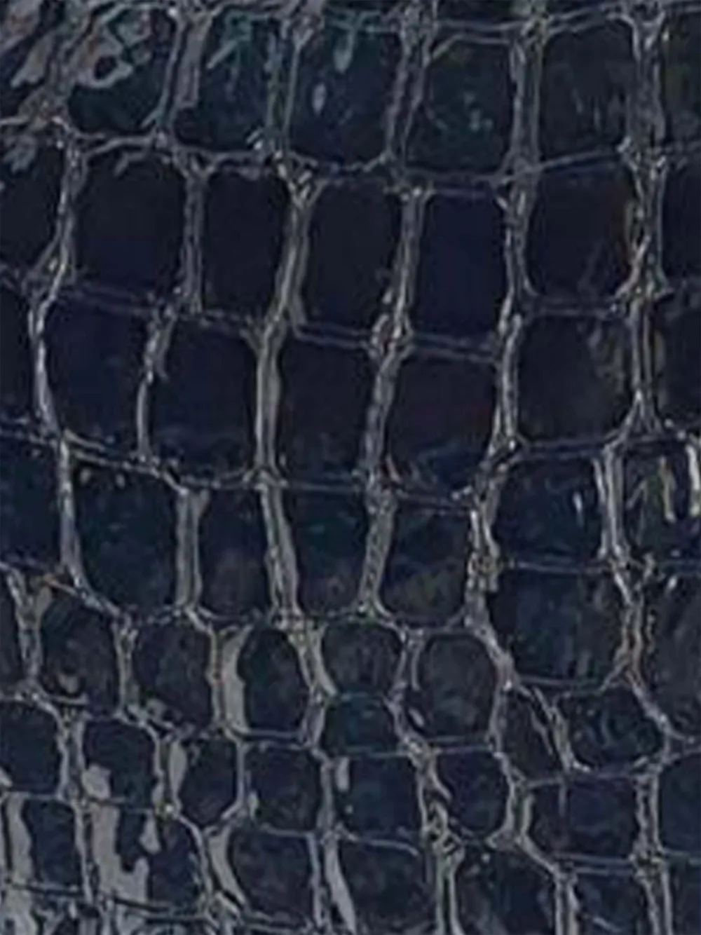 BY FAR Miranda crocodile-embossed east-west bag Blauw