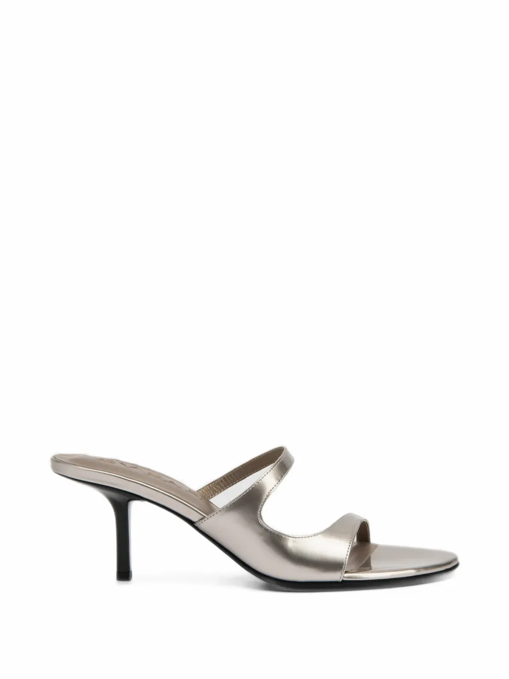 BY FAR Serena metallic-leather sandals - Argent BY FAR Serena metallic-leather sandals - Argent