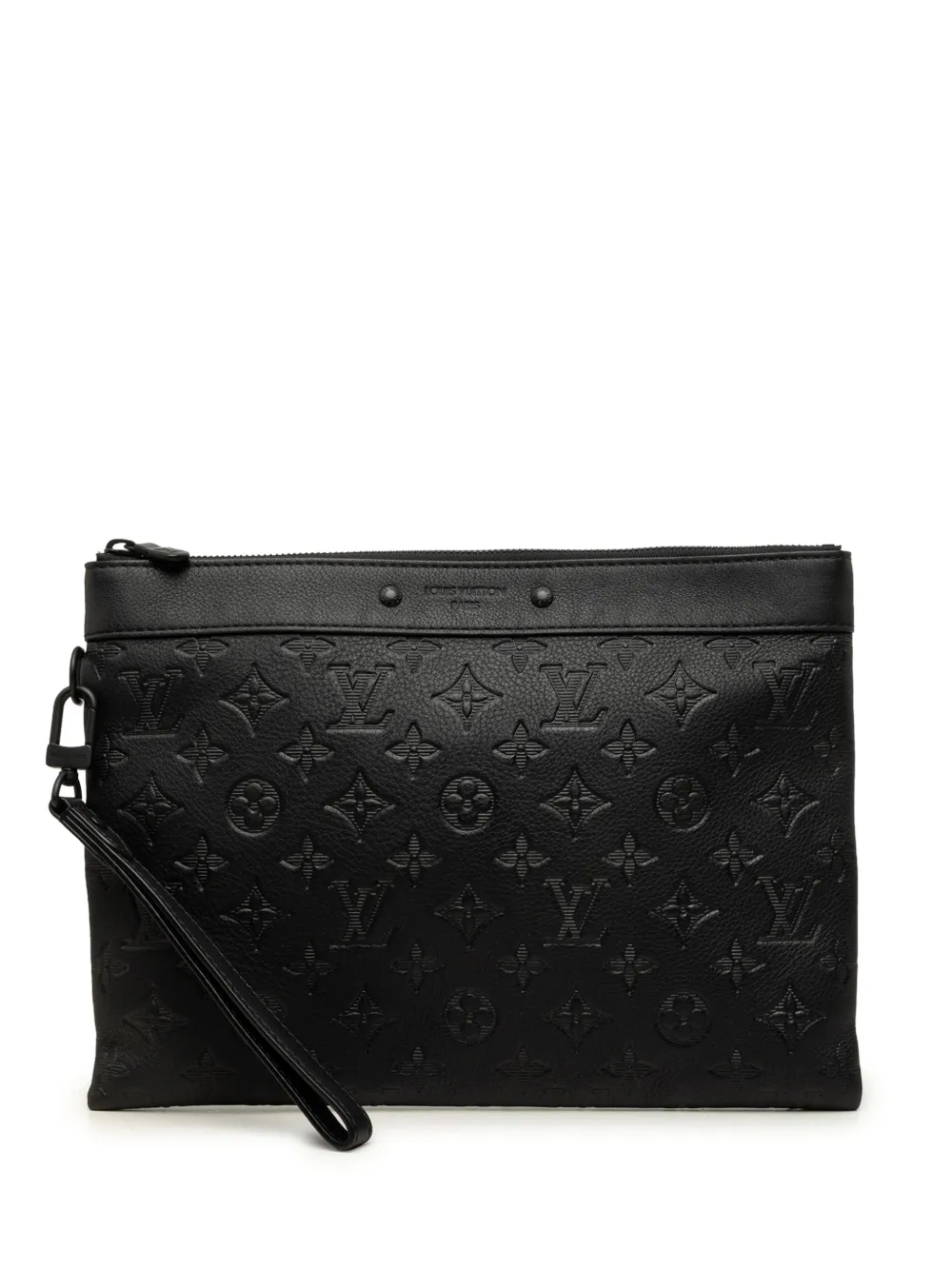 Louis Vuitton Pre-Owned 2021-2026 Monogram Shadow Pochette To Go clutch bag - Noir