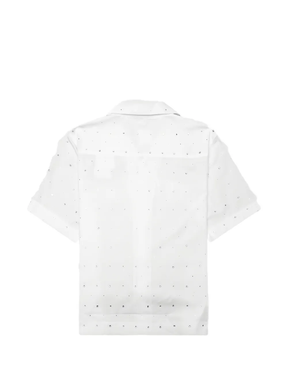 Givenchy rhinestone-embellished logo-print shirt Wit