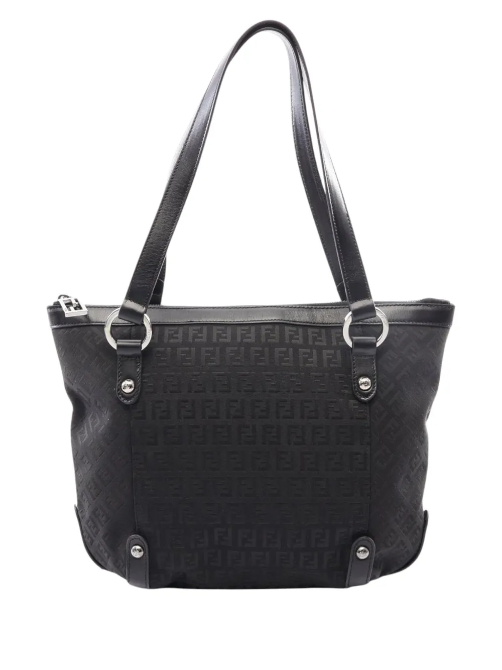 Fendi Pre-Owned 2000-2010 Zucchino Canvas shoulder bag - Black