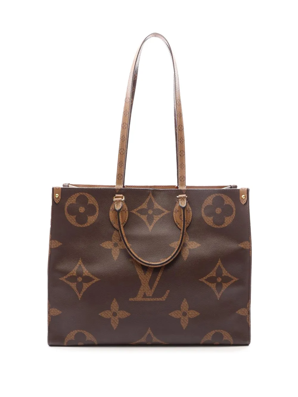 Louis Vuitton Pre-Owned 2020 Monogram Reverse Giant OnTheGo GM satchel - Marrone
