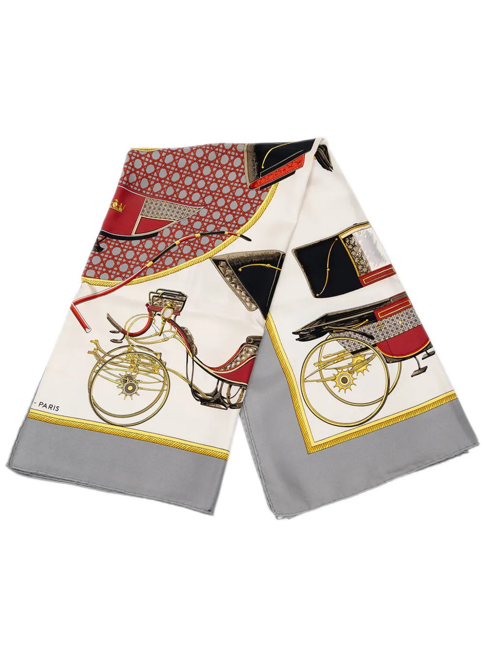 Hermès Pre-Owned 1965 Les Voitures A Transformation Silk Scarf 90 scarves - Mehrfarbig