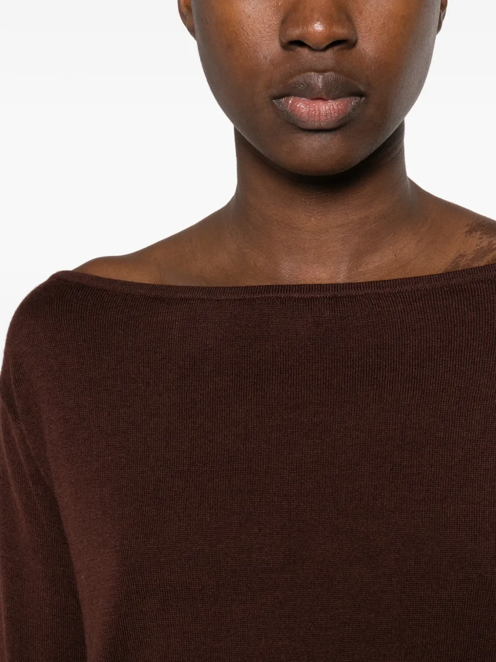 Calvin Klein boat-neck sweater Bruin