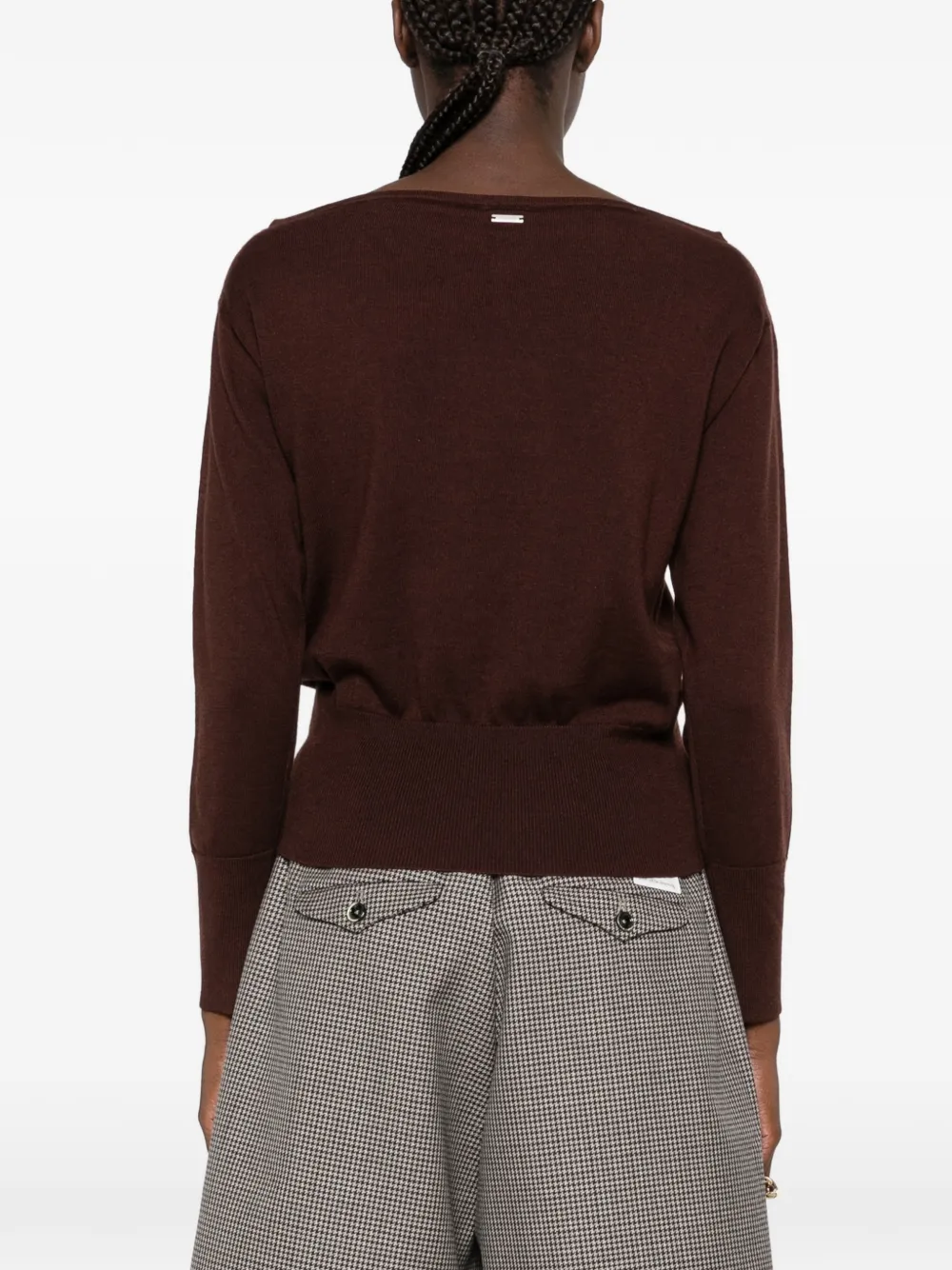 Calvin Klein boat-neck sweater Bruin