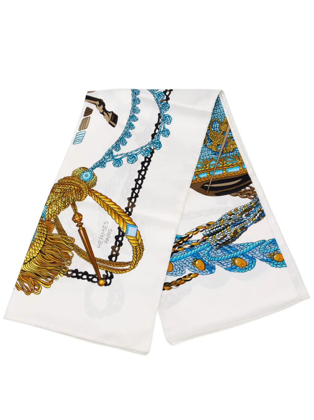 Hermès Pre-Owned 1990-2020 Le Timbalier Silk Scarf 90 scarves - Weiß