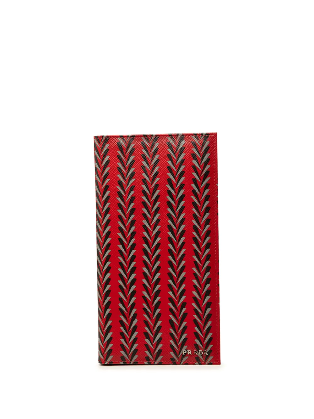 Prada Pre-Owned 2010-2026 Printed Saffiano Bifold Wallet long wallets - Rosso