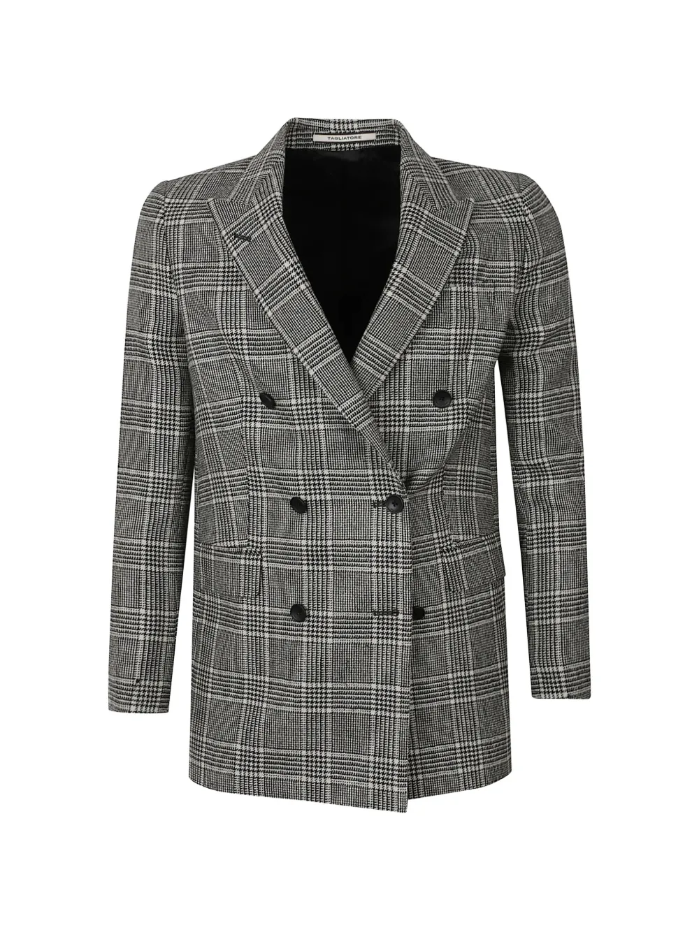 Tagliatore Prince of Wales check double-breasted coat - Schwarz