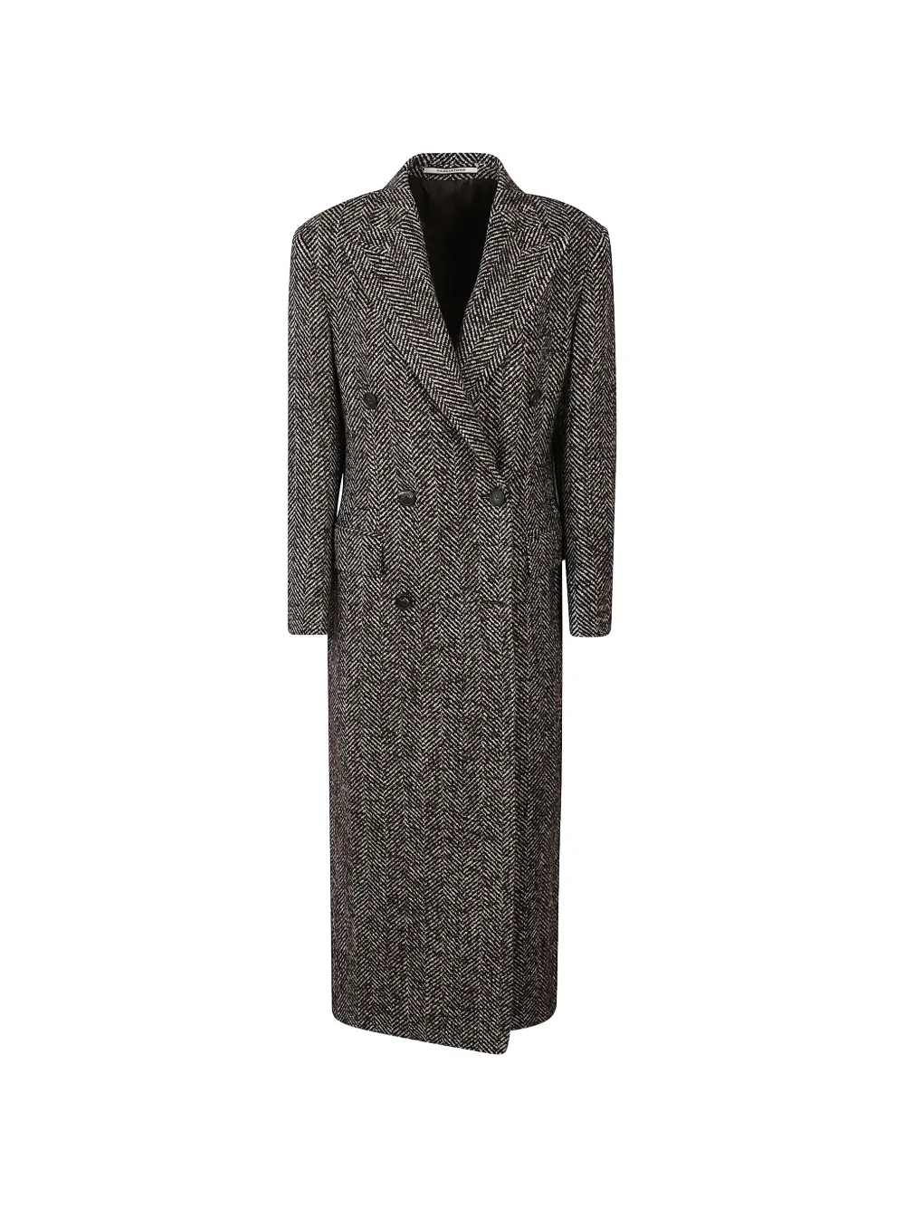 Tagliatore herringbone-pattern double-breasted coat - Braun