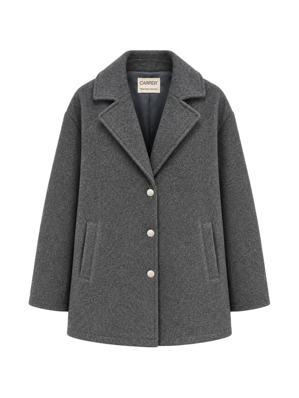 Carrer Quay single-breasted notch-lapel coat - Grau