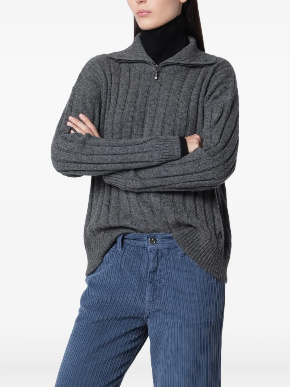Alexandra Golovanoff Michel ribbed-knit sweater - Grau