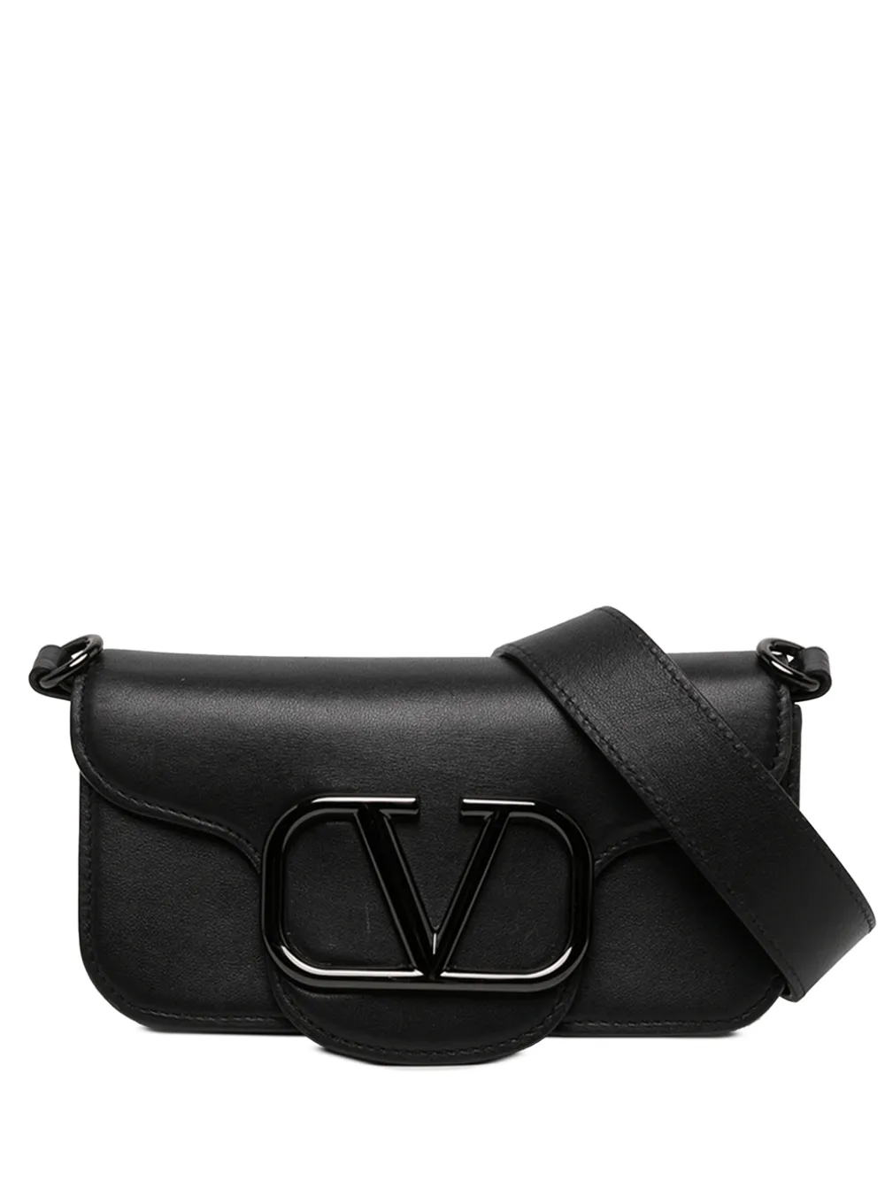 Valentino Garavani Pre-Owned 2018-2026 Small Calfskin VLogo Loco satchel - Schwarz