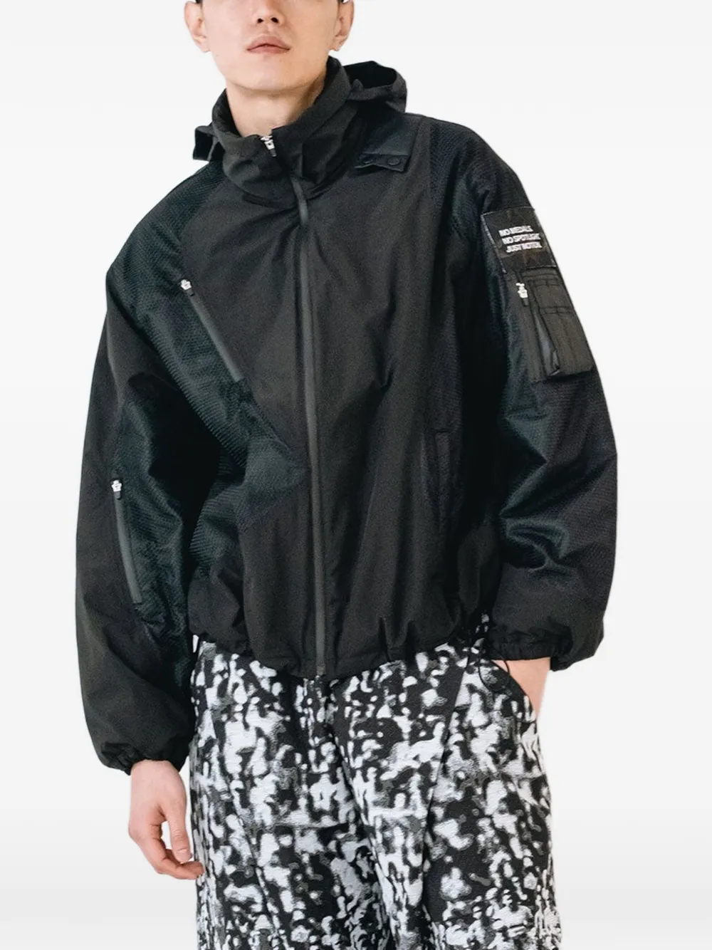 Yoshiokubo Stride Carrier BL panel jacket - Schwarz