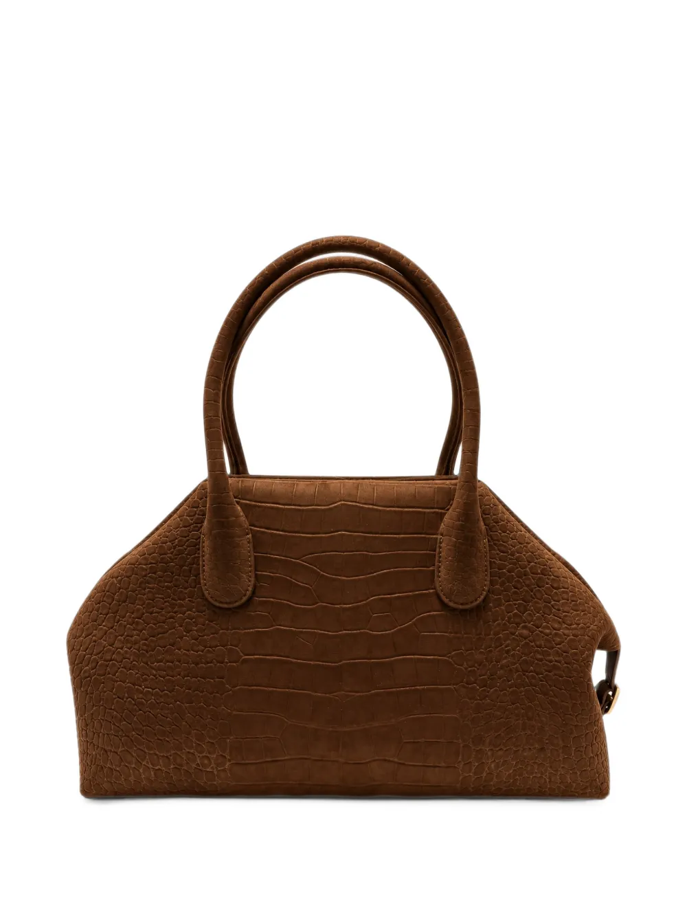 Themoirè medium Talia Trunk croc-effect tote bag Bruin