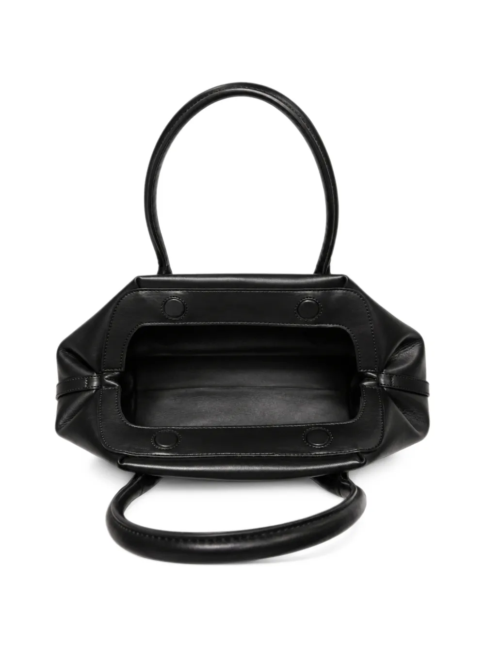 Themoirè medium Talia Trunk embossed-logo gusseted tote bag Zwart