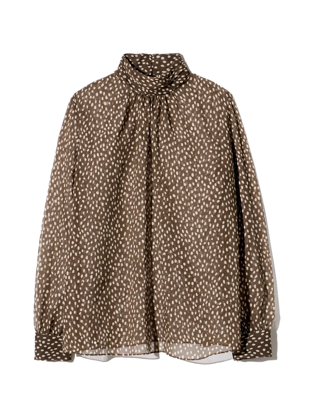 Nili Lotan Remie polka-dot silk blouse Bruin
