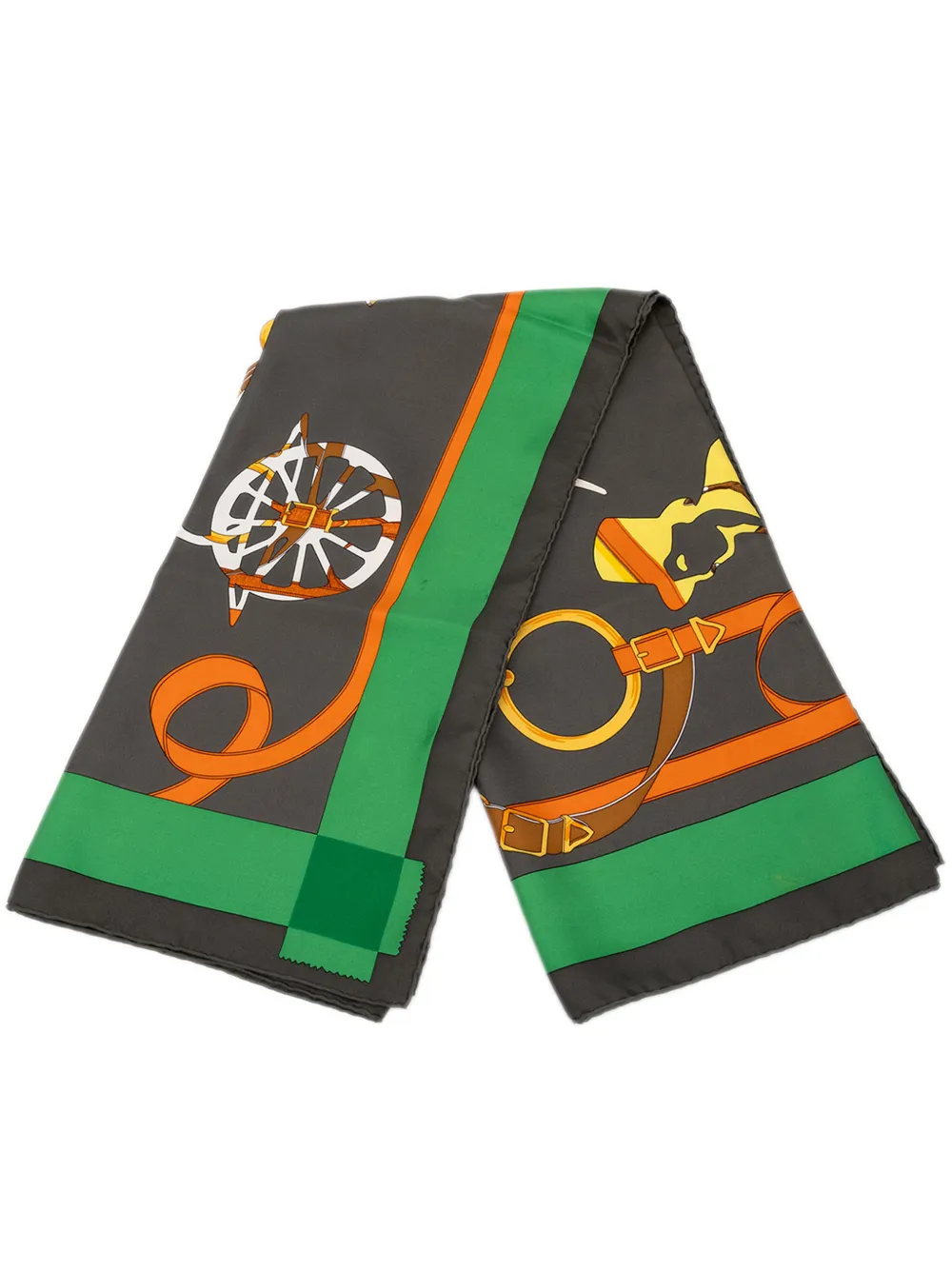 Hermès Pre-Owned 2000-2026 Tout en Carre Silk Scarf 90 scarves - Grau